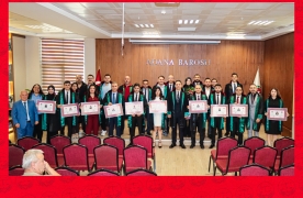 BAROMUZDA DÜZENLENEN TÖRENLE 14 MESLEKTAŞIMIZ AVUKATLIĞA ADIM ATTI